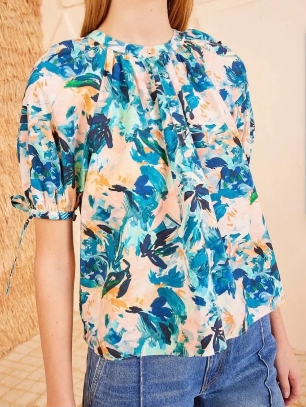 Ulla Johnson Vienne Blouse In Delphinium Size 4- Excellent Condition